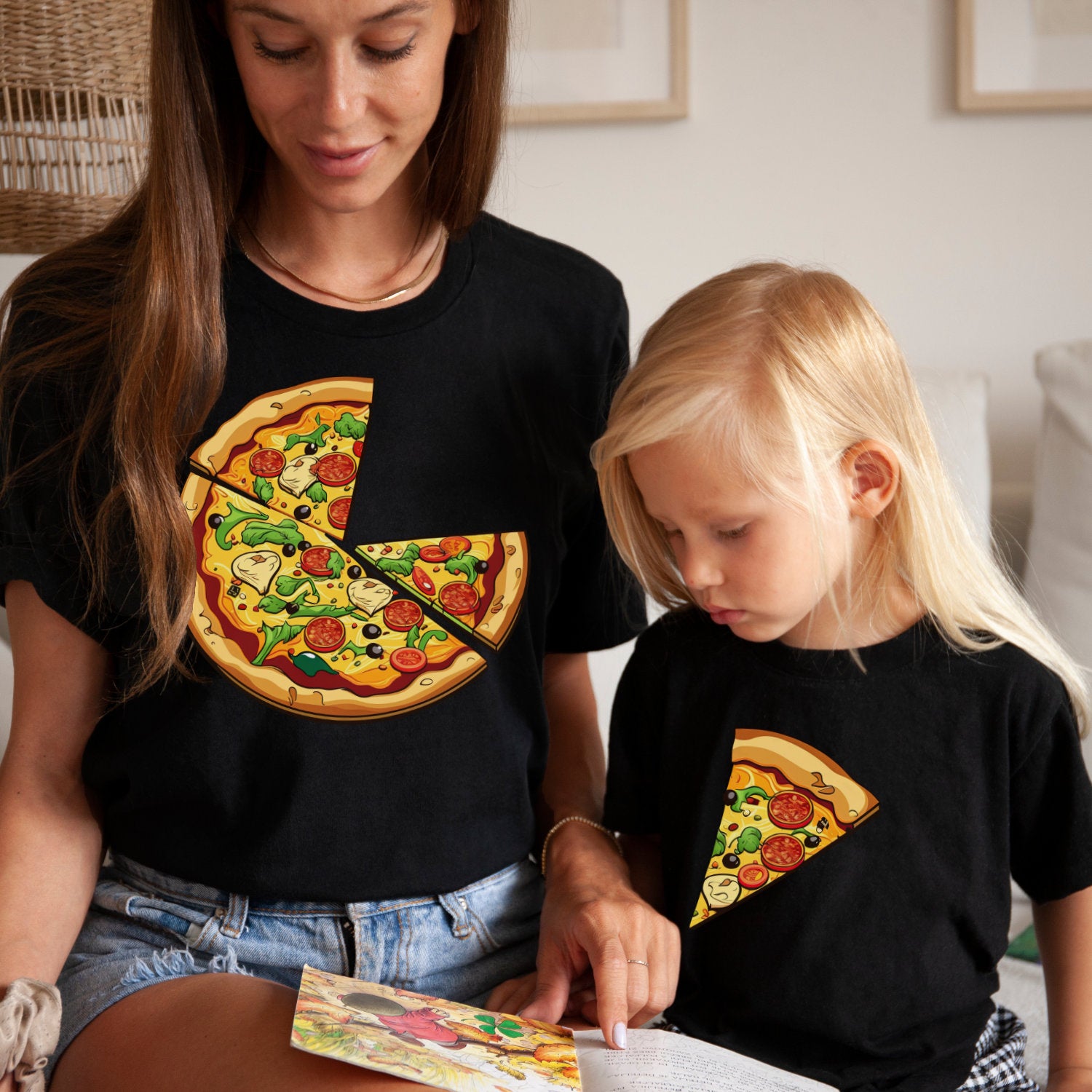 T shirt pizza discount father and son